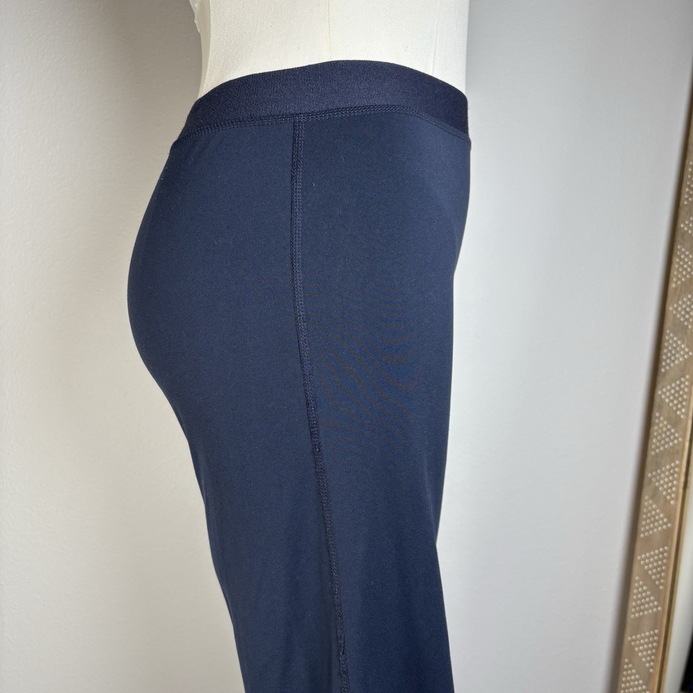 Adidas Women M Navy Blue Capri Pants Athleisure Sporty Polyester Spandex y2K - Picture 2 of 15